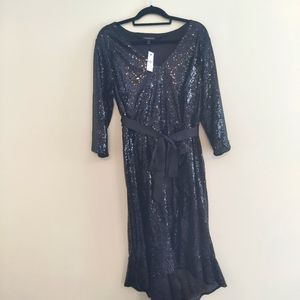 Women's Lane Bryant Sequin Black Dress